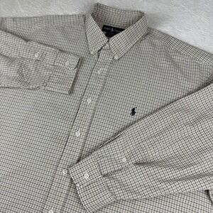 Polo Ralph Lauren Blake Button Down Shirt XL Checkered Plaid Pony Logo Cotton